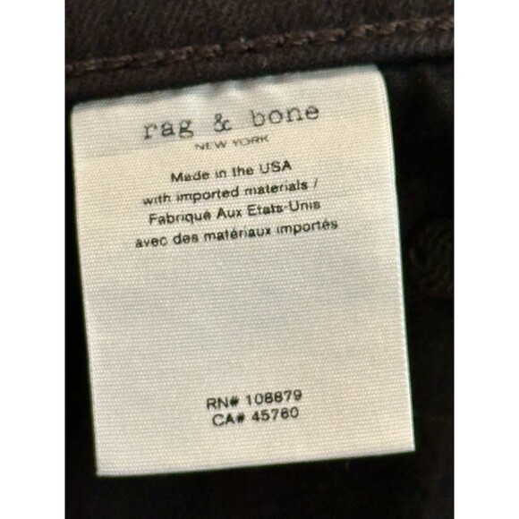 Rag & Bone High Rise Skinny Jeans in Shiny Black Coated Denim Size 28 EUC!!! - Picture 6 of 7